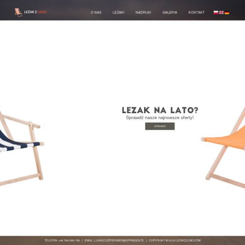 Kraków - drewniane leżaki z własnym nadrukiem