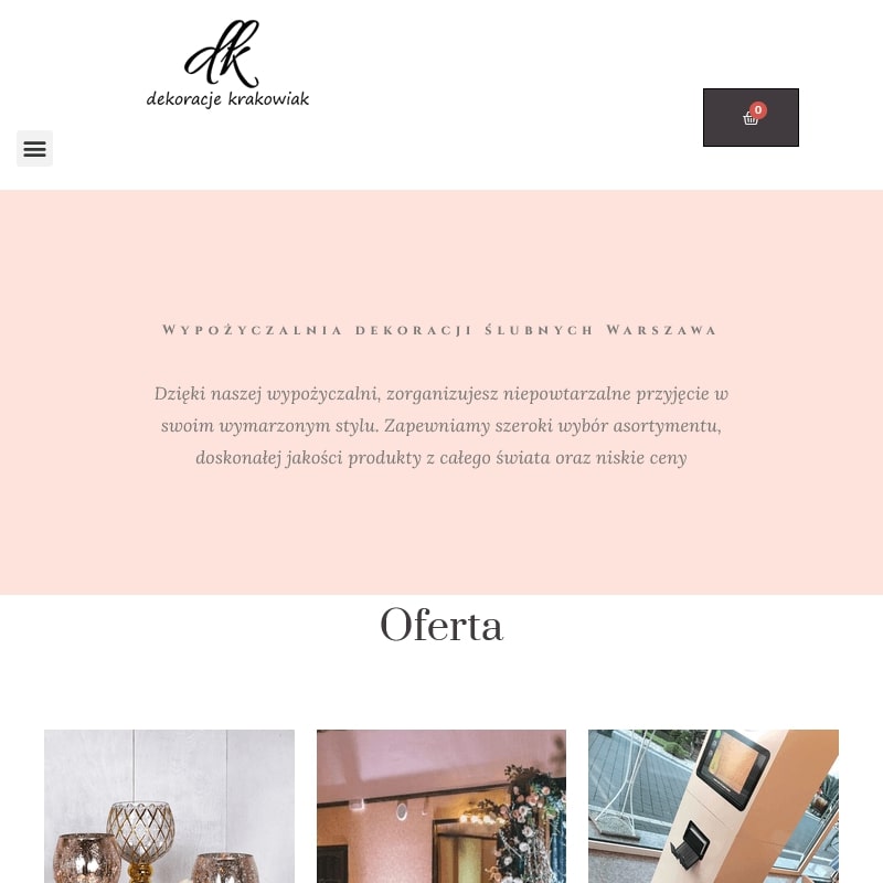 Warszawa - wypożyczalnia dekoracji ślubnych mazowieckie