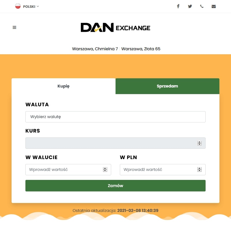 Warszawa - kurs dolara kantor