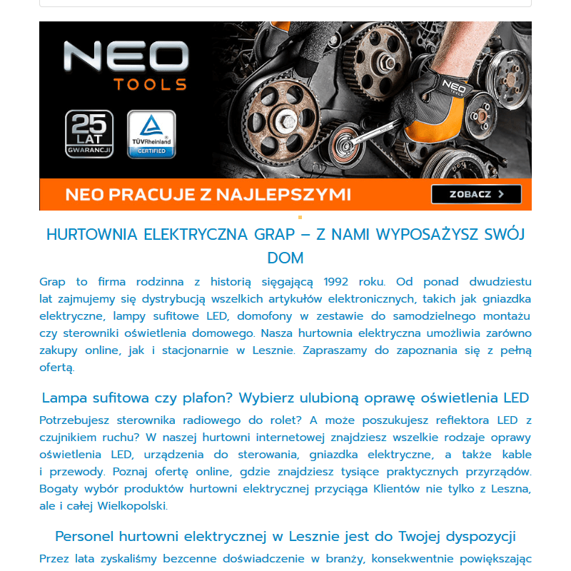 Leszno - żarówki led hurt