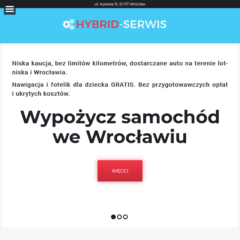 Hybrydowe samochody wynajem Wrocław