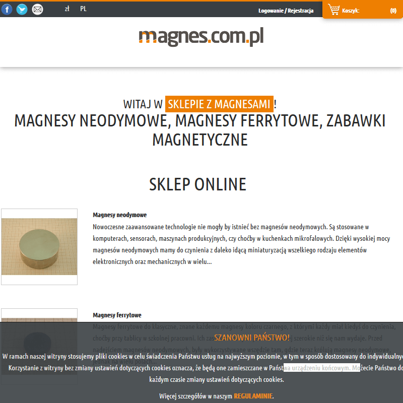 Magnesy neodymowe walcowe - Szczecin