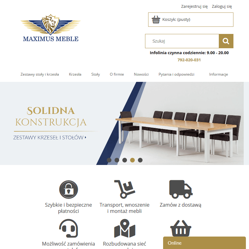 Stół prostokątny producent - Koszalin