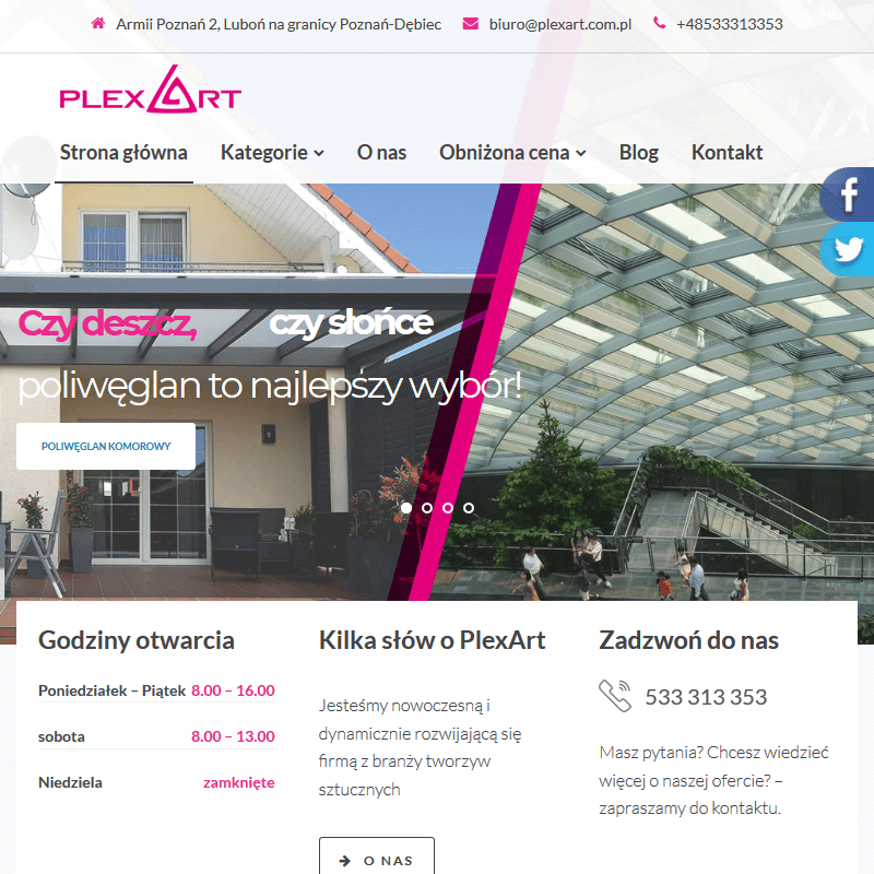 Warszawa - płyty z poliwęglanu komorowego