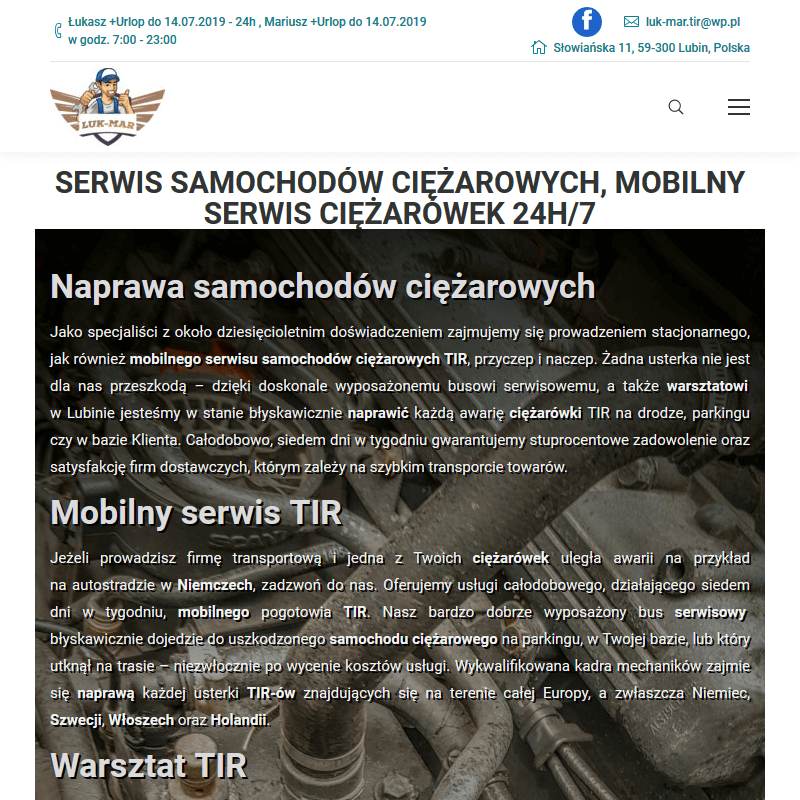 Mobilny serwis tir niemcy - Lubin